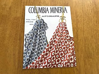 Afghans Pattern Book Knitting Crochet Vtg 1940s Home Decor Columbia Minerva • $10