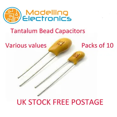 Tantalum Bead Capacitors 0.1uF 35V - 10uF 35V Packs Of 10 • £4.95