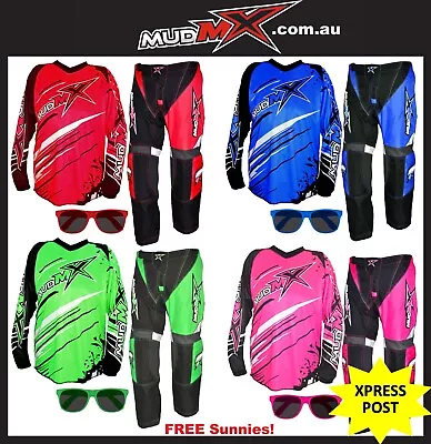 MOTOCROSS MX BMX OUTFIT(Pants+Jersey) Kids Youth Junior Dirt Bike Gear -4 Colors • $85.99
