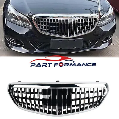 Front Grill FOR Mercedes Benz W212 E-CLASS Facelift 2013-16 Silver W/CAMERA HOLE • $131.99