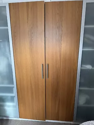 Ikea 1 Wood Wardrobe Door Only  & Handle Professionally Shortened To Standard • £2