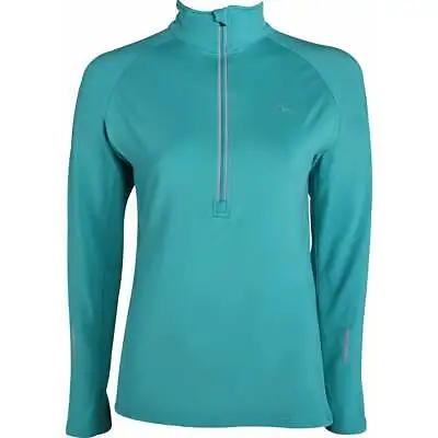 £16.95 • Buy More Mile Womens Vancouver Half Zip Long Sleeve Running Top - Teal
