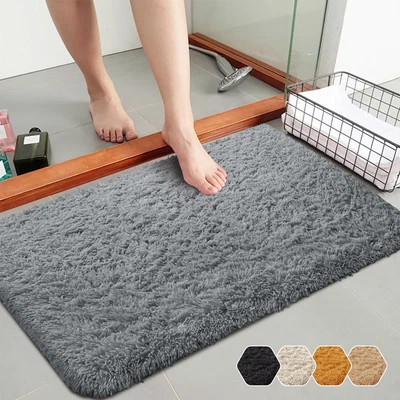 £14.99 • Buy Non Slip Bath Mat Extra Large Bathroom Rugs Water Absorbent Toilet Pedestal Mats
