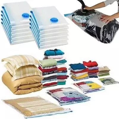 12 X Large Space Saving Storage Vacuum Bags Clothes Bedding Organiser Under Bed • £11.95