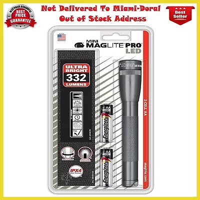 MagLite - SP2P09H Maglite Mini PRO LED 2-Cell AA Flashlight With Holster Gray • $38.74