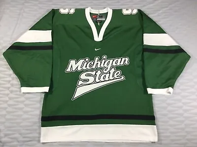 Vintage Michigan State Spartans College-NCAA Ice Hockey Nike Jersey SizeM • $100