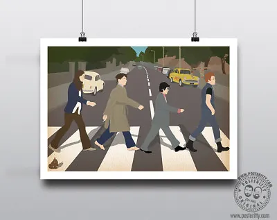 £8 • Buy THE YOUNG ONES Abbey Road Comedy Print Minimal Poster Posteritty Mayall Rik Vyv