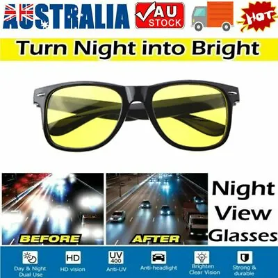 $8.44 • Buy Night Sight Driving Glasses Sunglasses Anti Glare Night Vision TM