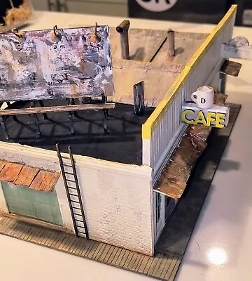 O Scale Scratch Built Building. Lighted Sign. Detailed And Weathered. • $47