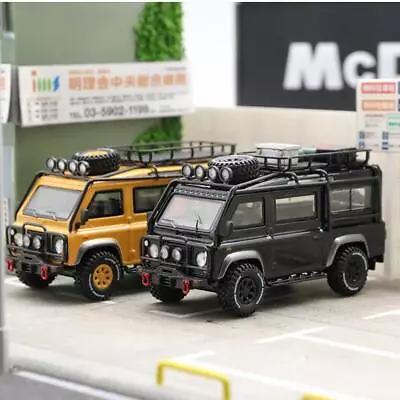 Master 1:64 Land Rover Defender Off-road Van Yellow/Black Diecast Model Car • $24.22