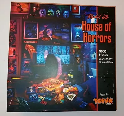 House Of Horrors And Scary Movies 1000 Piece Jigsaw Puzzle By Rachid Lotf SEALED • $19.95