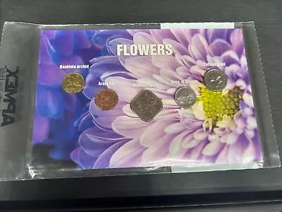Flower Coins From Around The World 5-Coin Set BU • $35