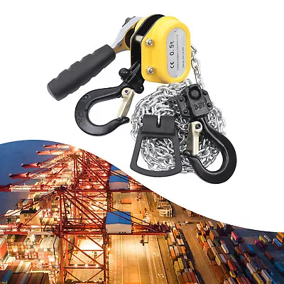 1/2Ton G80 Mini Lever Chain Hoist Ratchet Type Come Along Puller Highly Portable • $42.37