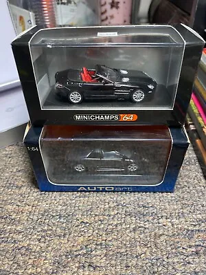 1/64 AUTOart Murcielago Roadster /w MINICHAMPS   Mercedes SLR Roadster. • $170