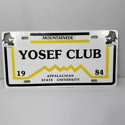 1984 Yosef Club Appalachian State Mountaineers Vintage￼ License Plate App St Tag • $64.99