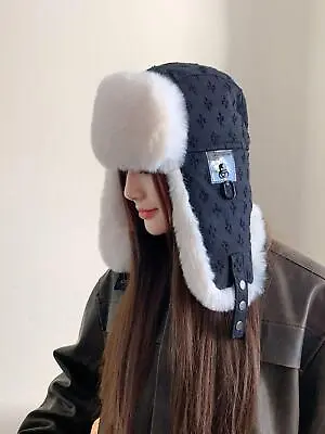 Russian Mongolian Sheepskin Hat Winter Snow Simulation Fox Fur Earmuffs Menlarge • $9.99