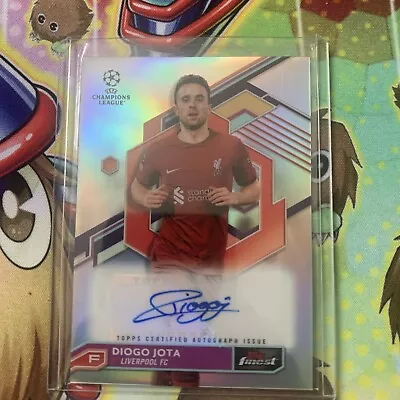 DIOGO JOTA 2022-23 Topps Finest Refractor AUTO Card LIVERPOOL #A-DJ • £10.99