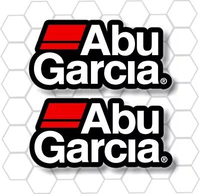 ABU GARCIA White Letters Boat Graphics Marine Decals Professional • $5.50