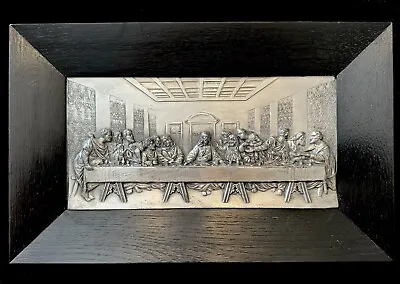 Vintage 3D Metal Relief Picture Da Vinci's   The Last Supper  Jesus Christian • $55.99