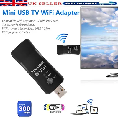 £10.99 • Buy Wireless LAN Adapter WiFi Dongle RJ-45 Ethernet Cable For Samsung Smart TV 3Q UK