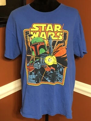 $12 • Buy Mens Large Empire Strikes Back Boba Fett Tee T-Shirt Vintage Look