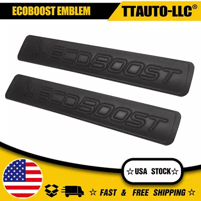 2X 3D Emblem Nameplate Replacement For F150 ECOBOOST Badge Matte Black 2011-2018 • $19.99