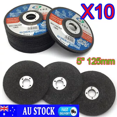 $28.61 • Buy 10X 5  125mm Grinding Discs Wheel Angle Grinder Metal Steel Inox Cutting Sanding