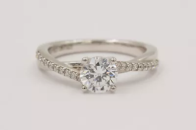 NEW  A Jaffe 18K White Gold Diamond Engagement Ring ME1582/88 Semi-Mount • $1095