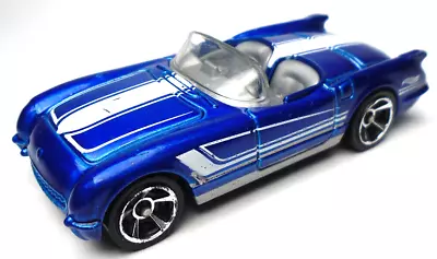 2017 Hot Wheels '55 Chevy Corvette Convertible Blue Diecast 2 5/8  Car W/ White • $10.99