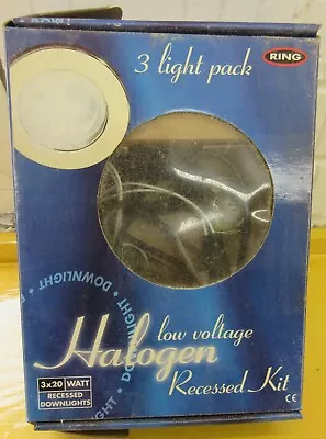 3 Pack Halogen Low Voltage Recessed Downlight- Light Kit ( B&Q)  3x20 Watt -new • £5