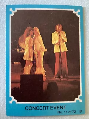 1976 SCANLENS ABBA TRADING CARD No.11 COLOUR BACK GLUE ON THE BACK OF CARD • $7