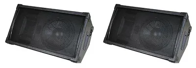 NEW (2) 10  PA Floor Monitor Stage Speakers Live Band Sound Pro Audio 8ohm.PAIR • $159