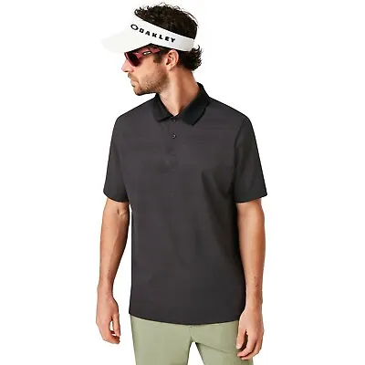 $27.59 • Buy Oakley - BALATA - Mens Polo Golf Shirt - DULL ONYX -  S  - 434306 - BLACK - S.I