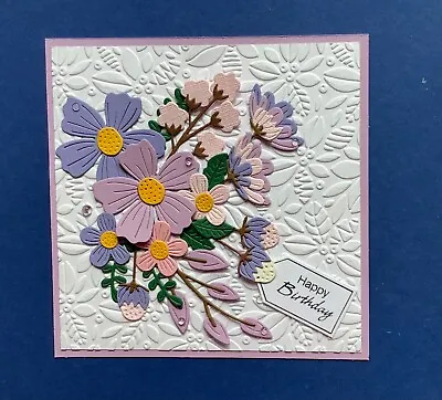 £1.99 • Buy Handmade  Birthday/any Occasion Card Topper.bouquet Of Mixed Flowers Sentiment D