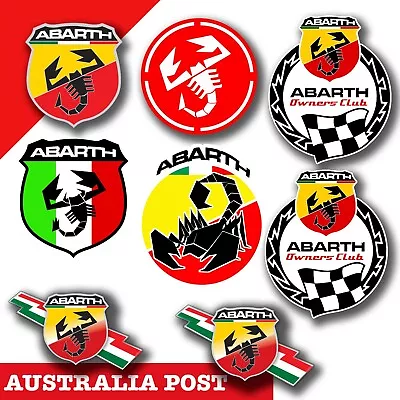 ABARTH Owner Club Badge Pack Of 8  Vinyl  Sticker • $23