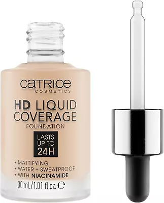 HD Liquid Coverage Foundation Waterproof - Lasts Up To 24H (010 Light Beige) • £14.13