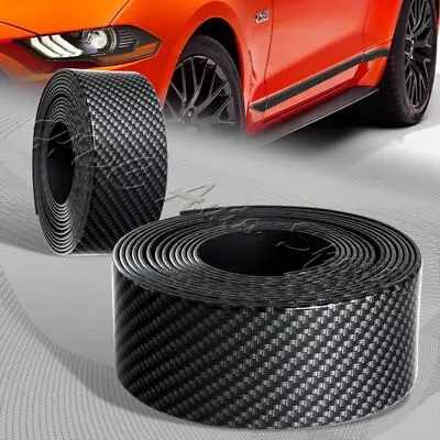 1.5m X 40mm Car Carbon Style Body Protector Door Sill Bar Scuff Plate Universal • $24.99