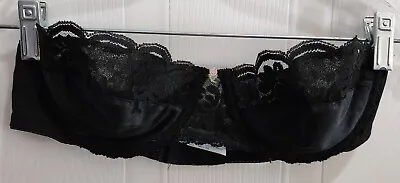 Vtg Chantilly Maidenform Strapless Bra Underwire Black 7345 USA Union ILGWU 34B • $29.74