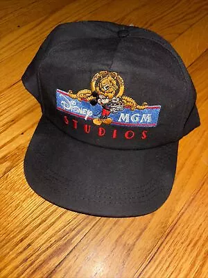 Rare Vtg Black 1987 Disney MGM Studios Hat Cap Mickey Mouse Embroidered Made USA • $25