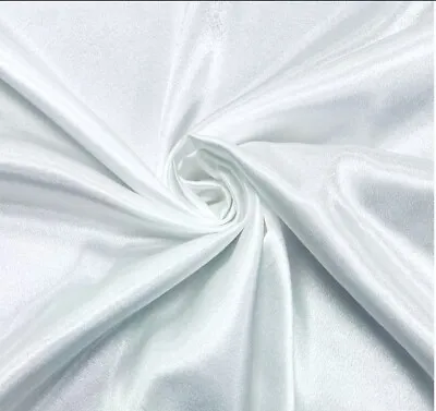 Back Crepe Satin Fabric Silky Bridal Dress Lining Craft Satin Fabric 150cm • £25.99