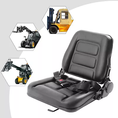 Forklift Seat Fit Cark Cat Hyster Yale Toyota Mitsubishi Black Universal Parts • $142