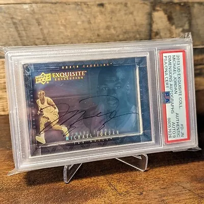 2013-14 UD Exquisite Collection Dimensions Autographs Michael Jordan PSA 9 Auto • $3999