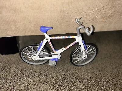 Barbie Doll Bike Bicycle Vintage 90s 2000s White Purple W Flowers Floral Design • $7.99