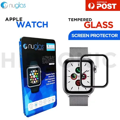 $9.99 • Buy Nuglas Tempered Glass Screen Protector For Apple Watch IWatch 6 5 4 44mm