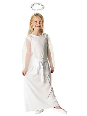 Kids Angel Dress Costume Nativity Christmas Halo Heaven Fancy Dress Outfit • £9.40
