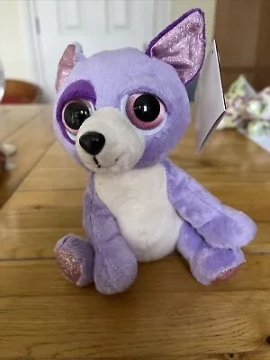 Russ Berrie Salsa Lil  Peepers Purple Plush Soft Toy With Tags Sparkly Paws • £6.75