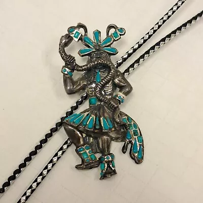 Vintage SW Style Sancrest Snake Dancer Kachina Bolo Tie Pendant Statement • $45