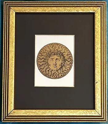 VTG ~ Piero Fornasetti ~ Sun King Louis XIV  Matted Gold Framed Print Wall Art • $150