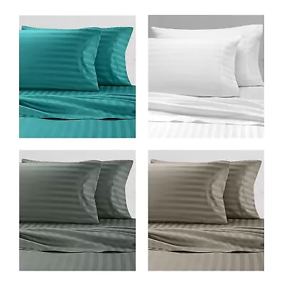 $39.95 • Buy Bed Sheet Sets Pillow Cases Mega Queen King Single Double Flat Fitted Sheets