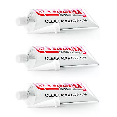 X3 Tubes Stelmax Clear Adhesive 1985 PVC Resin & Solvent Based UPVC Glue 135g Ea • £21.75